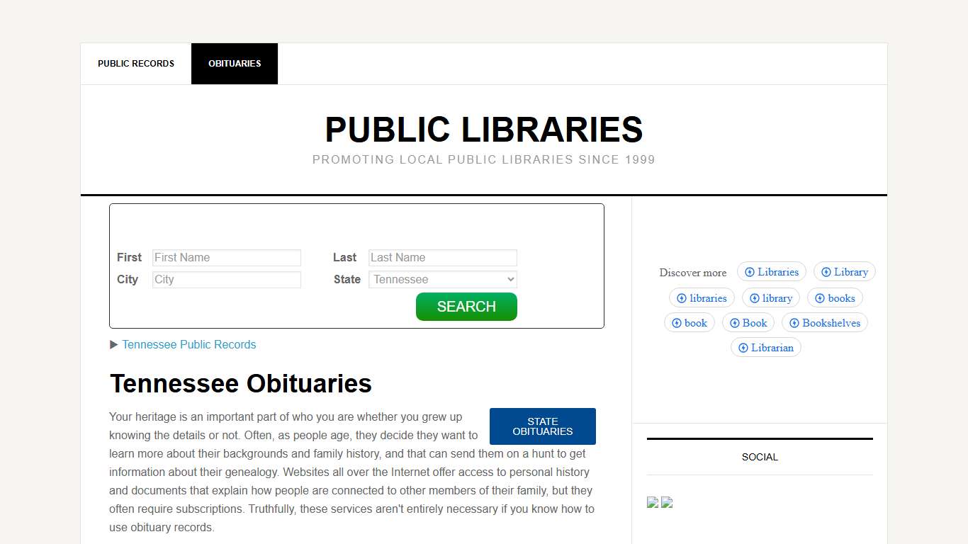 Tennessee Obituaries